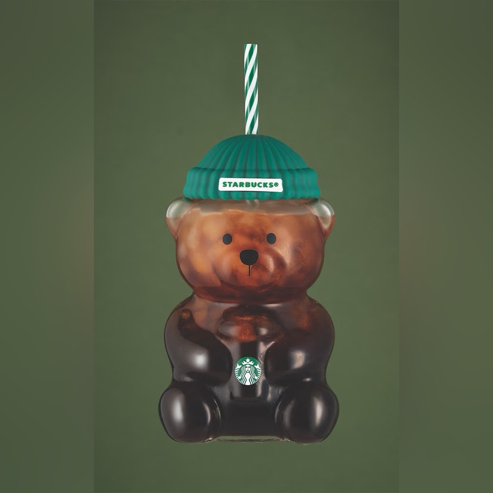Starbucks Bearista Glass Cup NEW